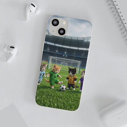 Cute Soccer Cats Phone Case — Kawaii Football Kit iPhone Cover