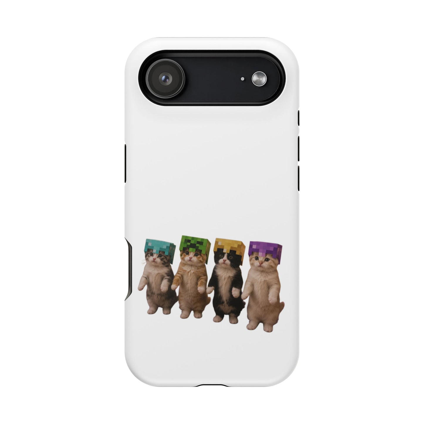 Dancing Kittens Minecraft Helmet Magnetic Impact-Resistant Phone Case