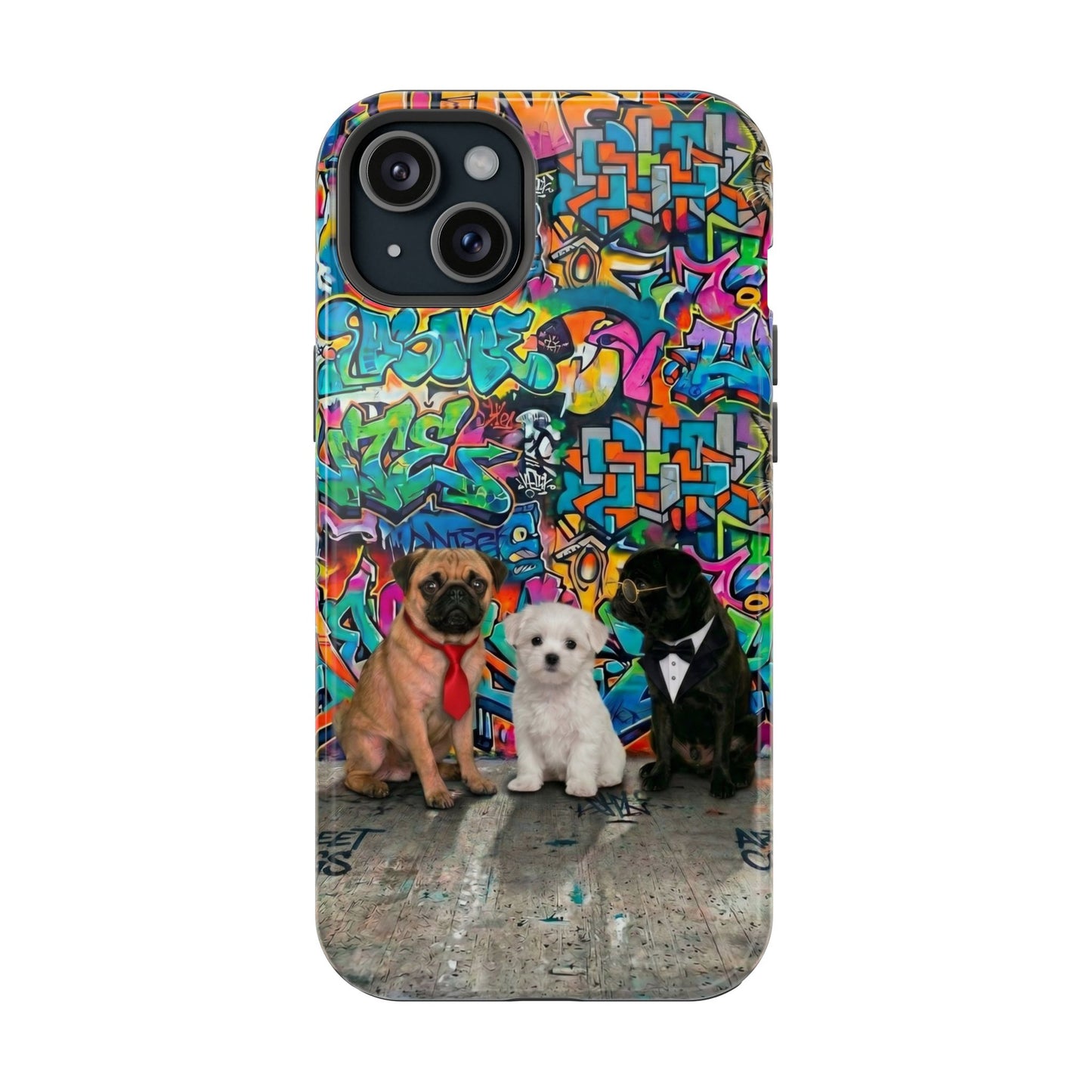 Puppy Squad Graffiti Phone Case — Impact-Resistant Protective Case