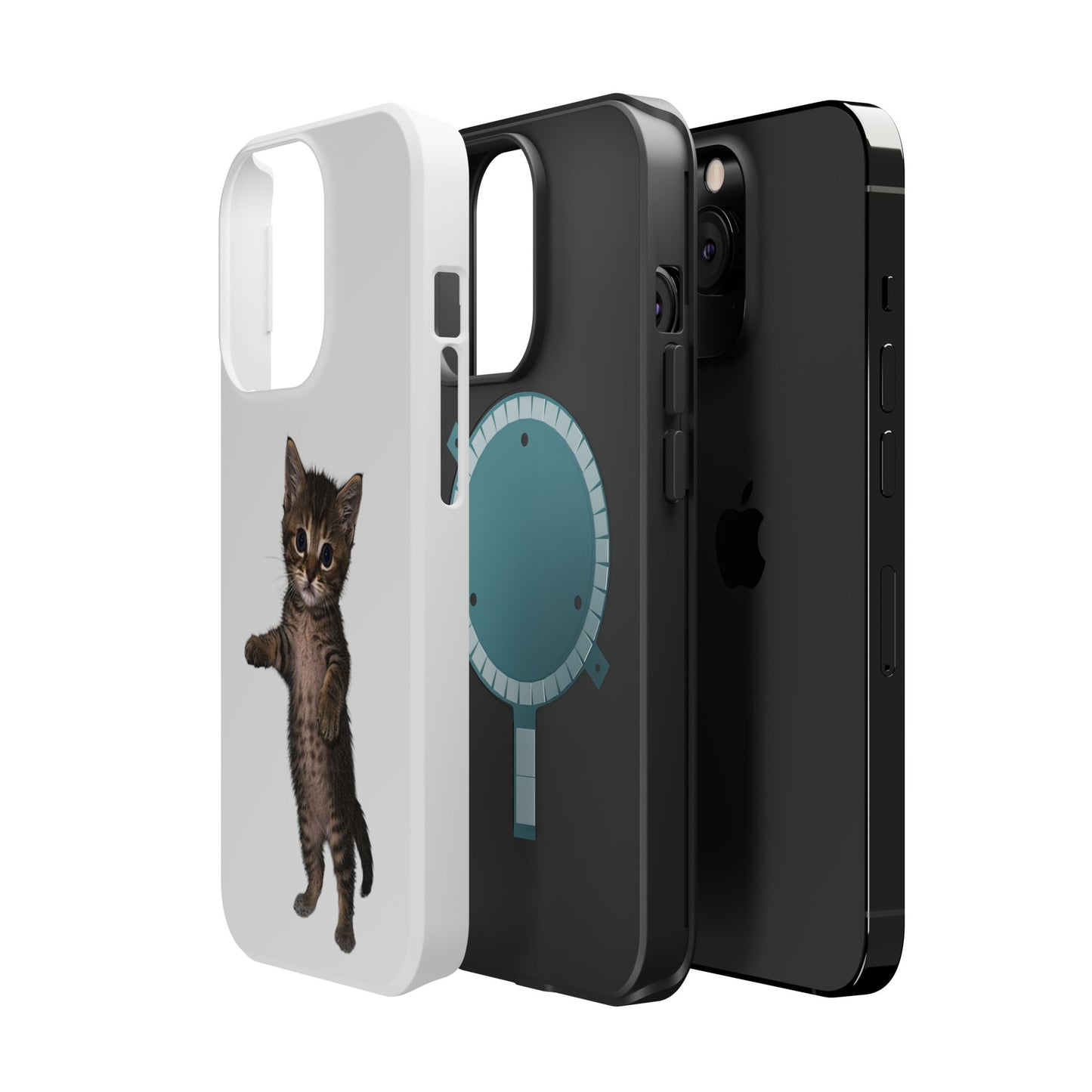 Cute Standing Kitten Magnetic Phone Case