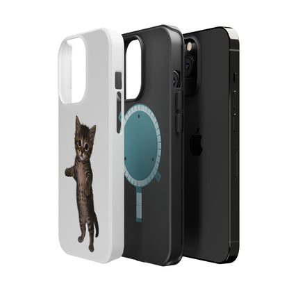 Cute Standing Kitten Magnetic Phone Case