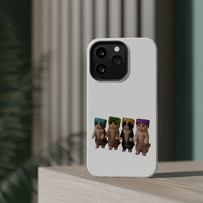 Dancing Kittens Minecraft Helmet Magnetic Impact-Resistant Phone Case