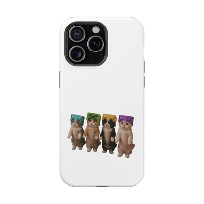 Dancing Kittens Minecraft Helmet Magnetic Impact-Resistant Phone Case