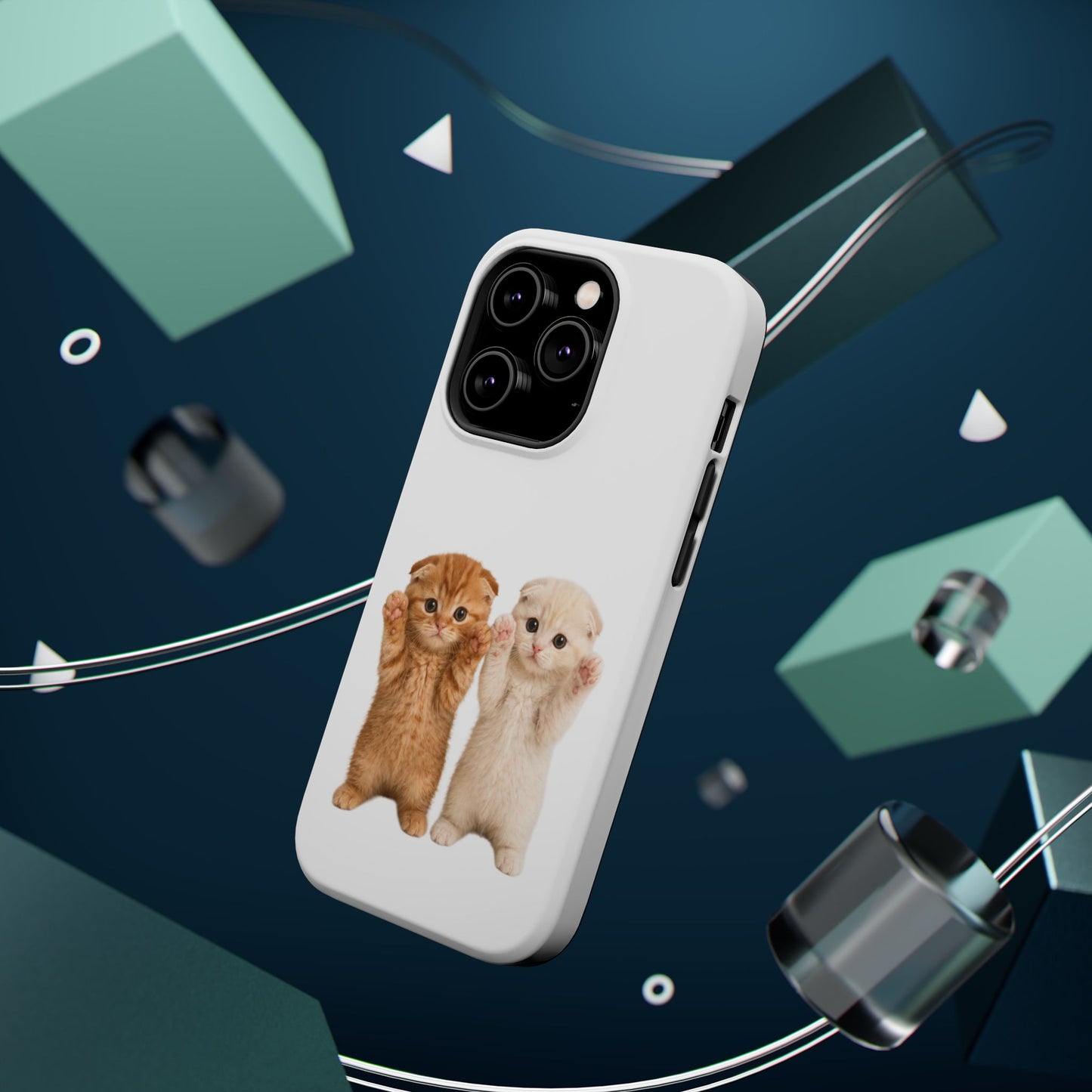 Cute Raising Paws Kittens Magnetic Impact-Resistant  Phone Case