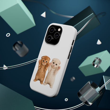 Cute Raising Paws Kittens Magnetic Impact-Resistant  Phone Case