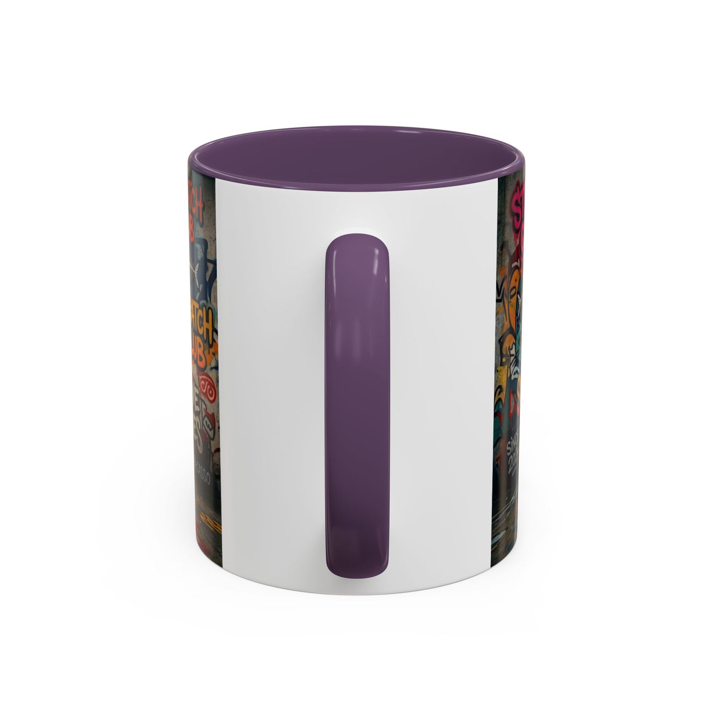 Graffiti Meow Squad Accent Coffee Mug — Cute Kittens ‘Purr-ject’ Street Art Design (11/15oz)
