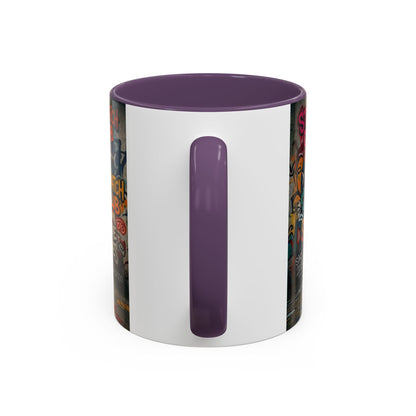 Graffiti Meow Squad Accent Coffee Mug — Cute Kittens ‘Purr-ject’ Street Art Design (11/15oz)