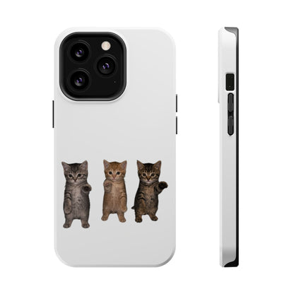 Cute Standing Trio Kittens Dancing Magnetic Impact-Resistant Phone Case
