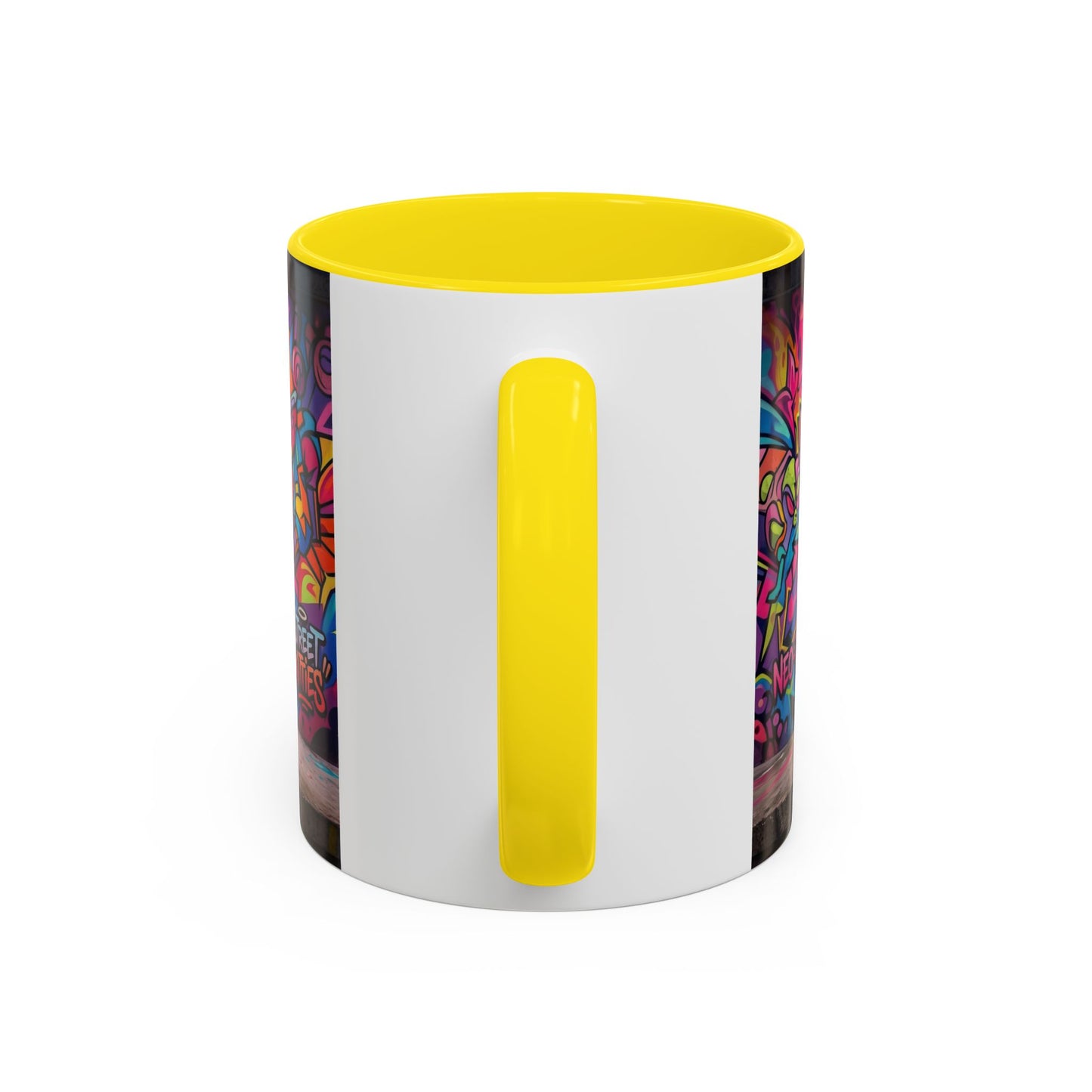 Street Kitties Graffiti Coffee Mug — Colorful Cat Art Accent Mug (11/15oz)