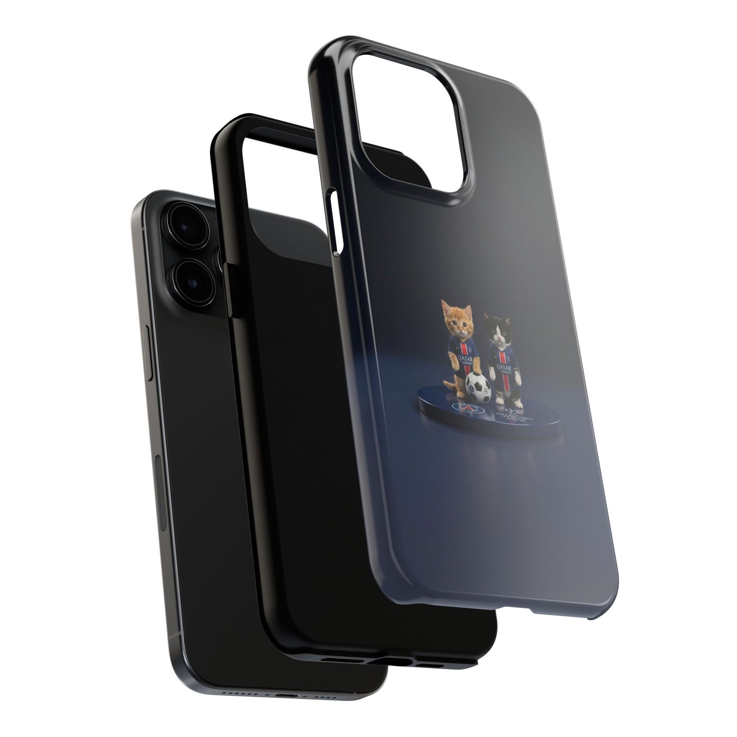 Phone Case — Cute Soccer Cats Design (Kawaii Kitten Football Fans)