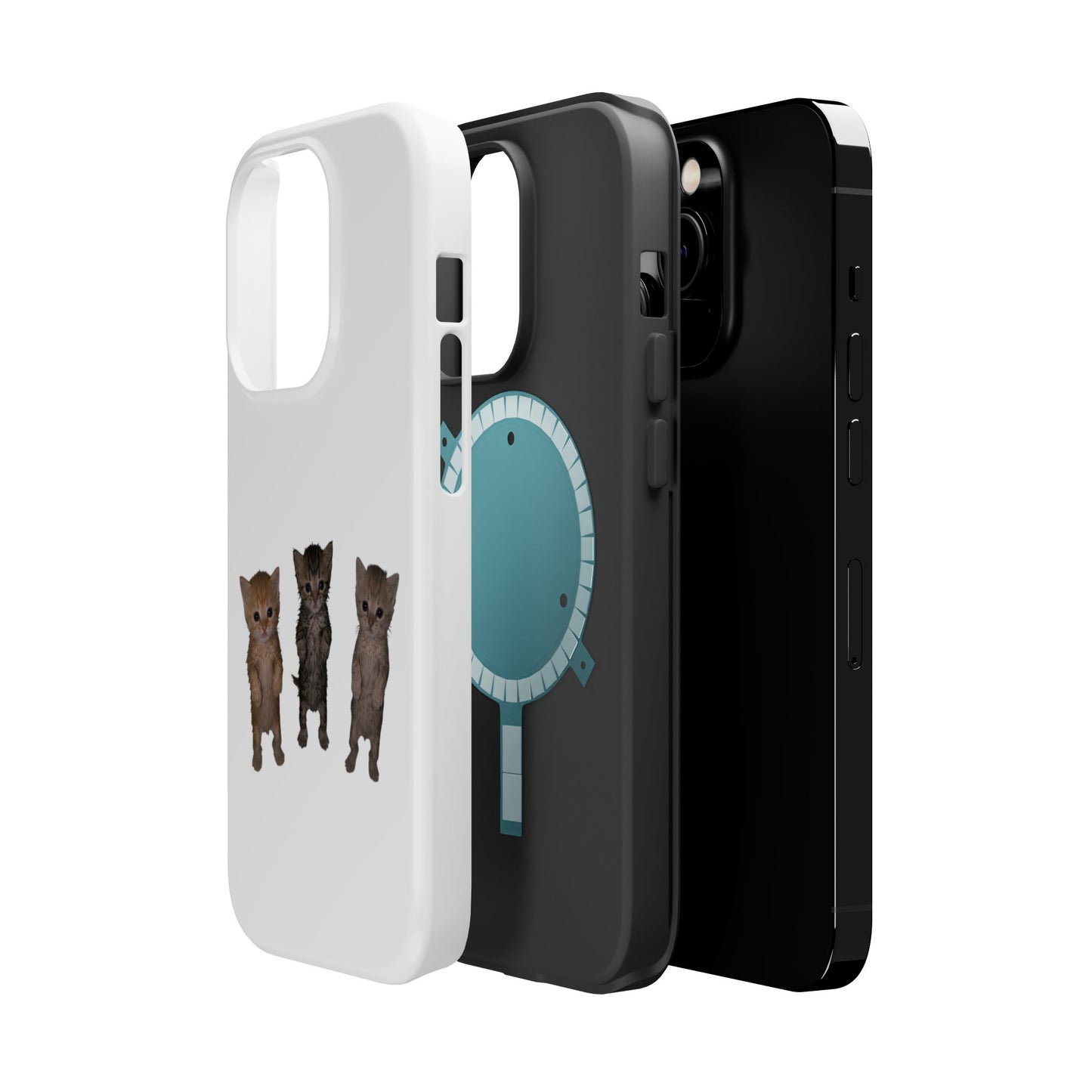 Cute Standing Kittens Magnetic Impact-Resistant Phone Case
