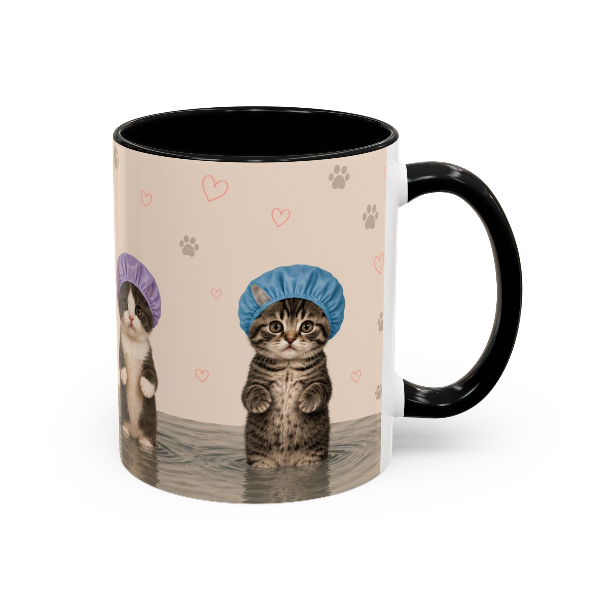 Cute Kittens in Shower Caps Accent Coffee Mug – 11/15oz