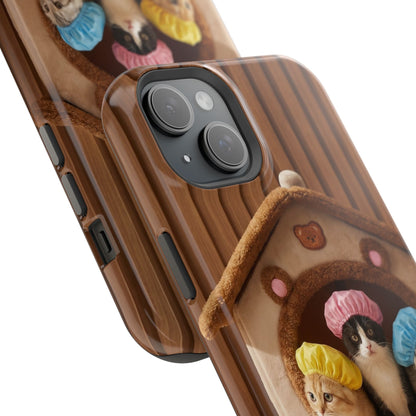 Cute Kittens in Cozy House Phone Case — Magnetic Impact-Resistant Case