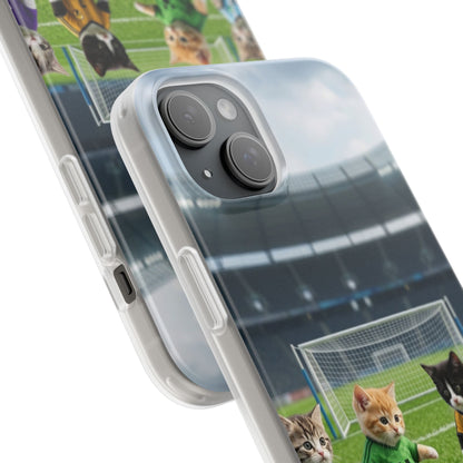 Cute Soccer Cats Phone Case — Kawaii Football Kit iPhone Cover