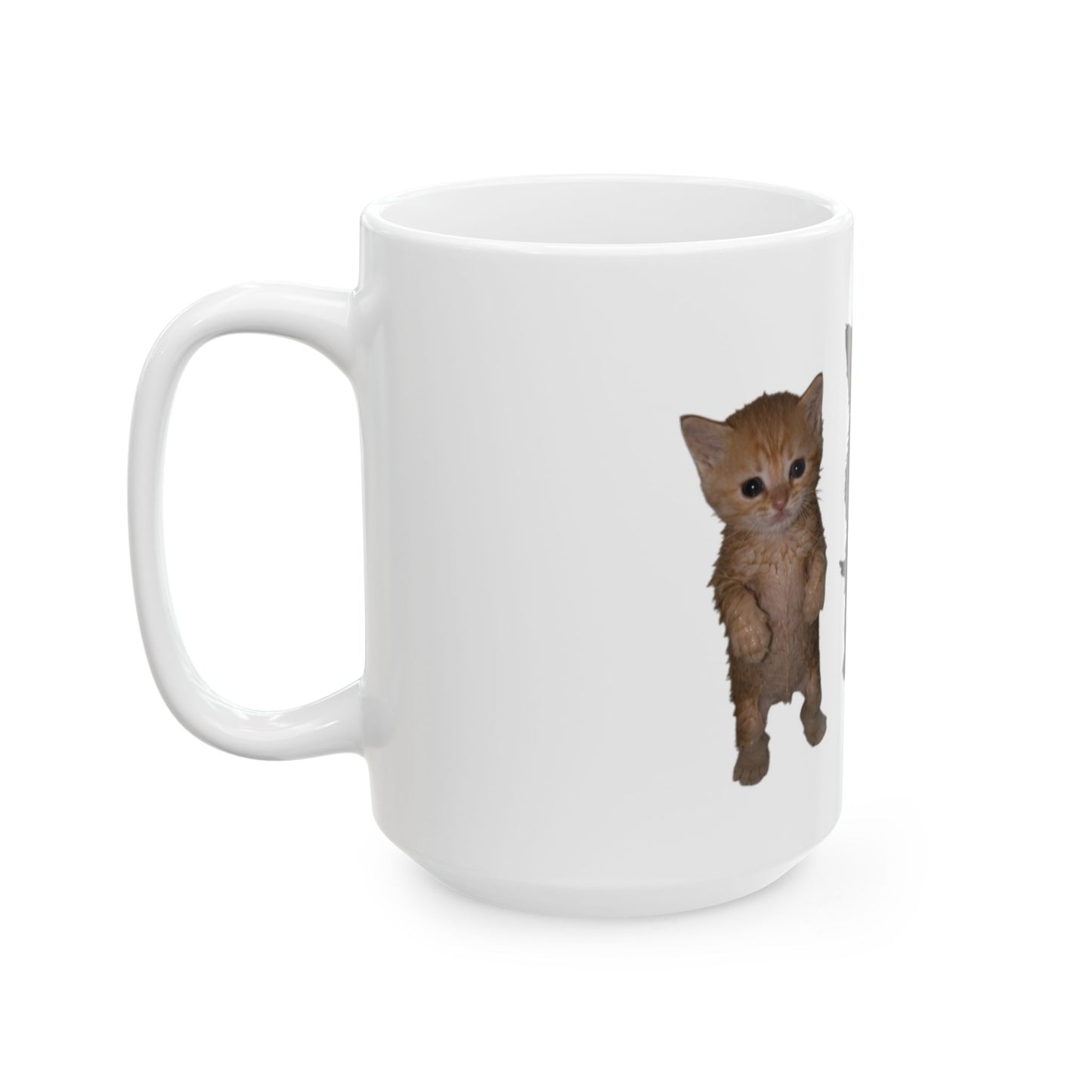Cute Standing Kittens Ceramic Mug (11oz, 15oz)