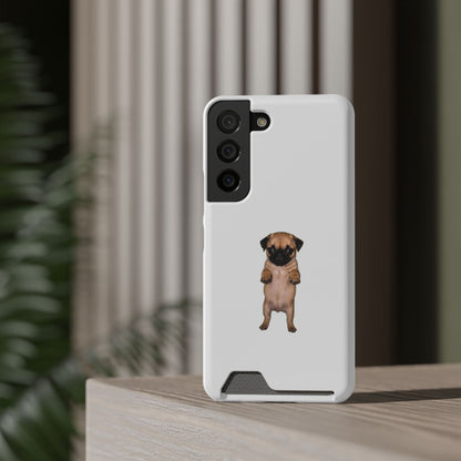 Cute Standing Pug Phone Card Case