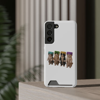 Minecraft Kittens Cat Phone Case with Card Holder