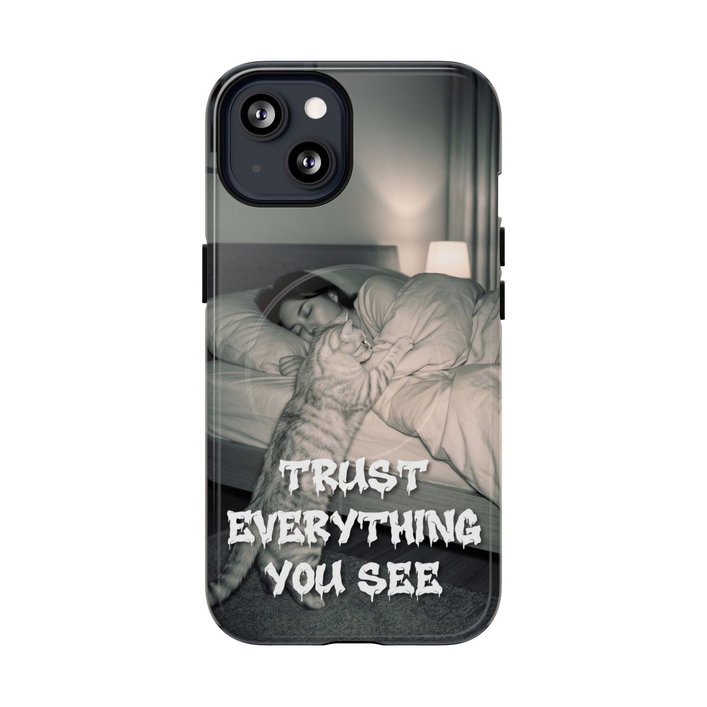Phone Case ‘Trust Everything You See’ Surreal Sleep Graphic Tough Magnetic Case