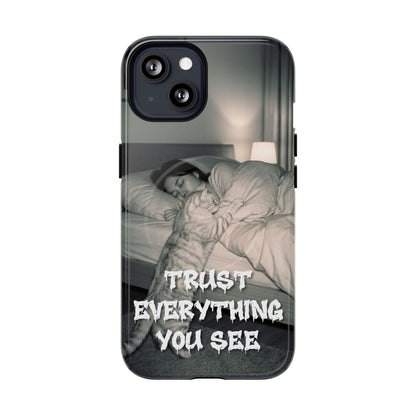 Phone Case ‘Trust Everything You See’ Surreal Sleep Graphic Tough Magnetic Case