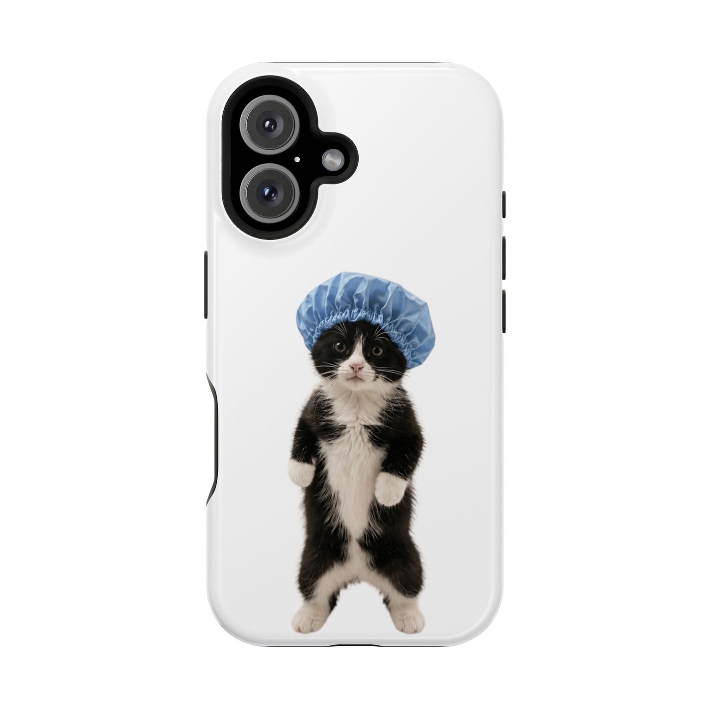 Cute Cat in Shower Cap Magnetic Impact-Resistant Phone Case