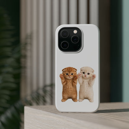 Cute Raising Paws Kittens Magnetic Impact-Resistant  Phone Case