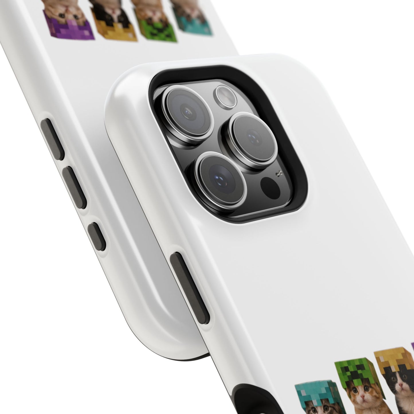 Dancing Kittens Minecraft Helmet Magnetic Impact-Resistant Phone Case