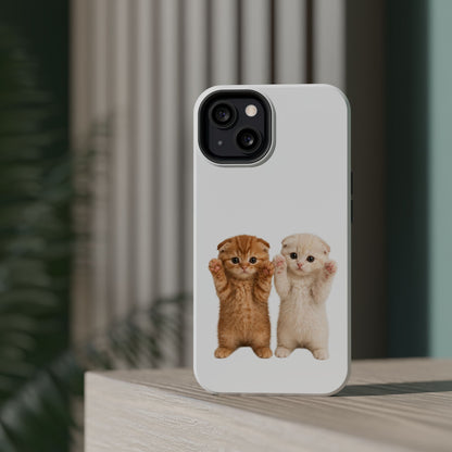 Cute Raising Paws Kittens Magnetic Impact-Resistant  Phone Case