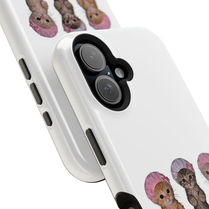 Cute Standing Kittens with Shower Caps  Phone Case