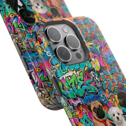 Puppy Squad Graffiti Phone Case — Impact-Resistant Protective Case