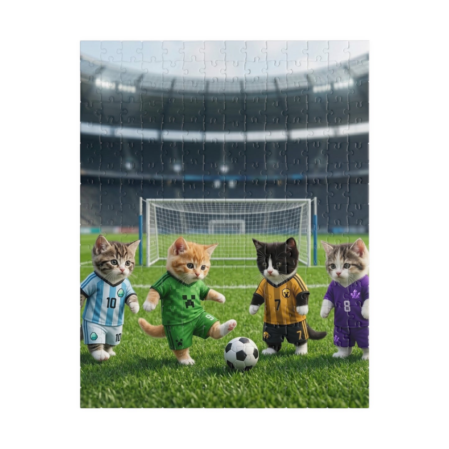 Soccer Kittens Jigsaw Puzzle — Cute Cats Playing Soccer (110–1014 pcs)
