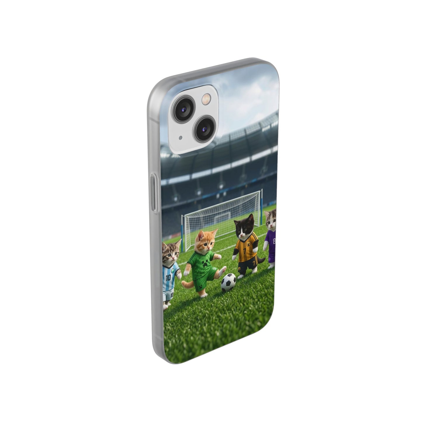 Cute Soccer Cats Phone Case — Kawaii Football Kit iPhone Cover