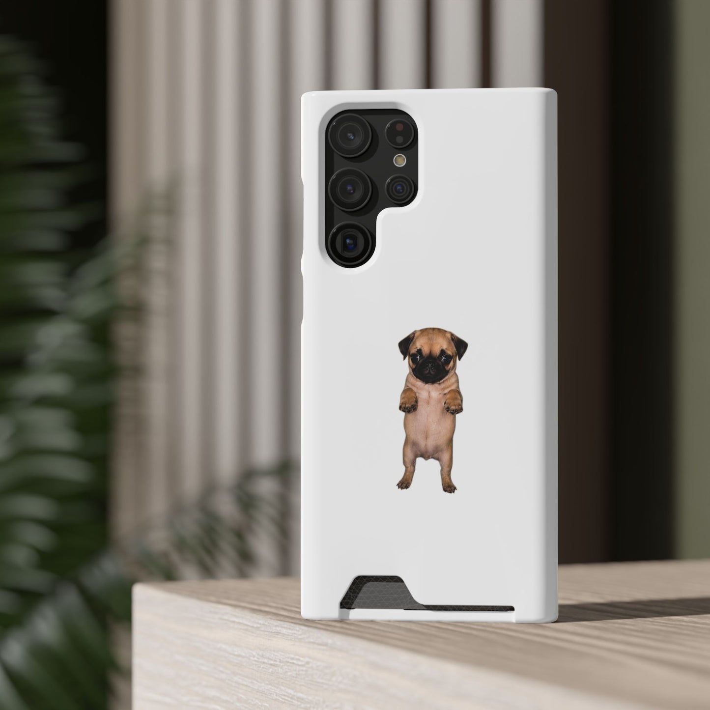Cute Standing Pug Phone Card Case