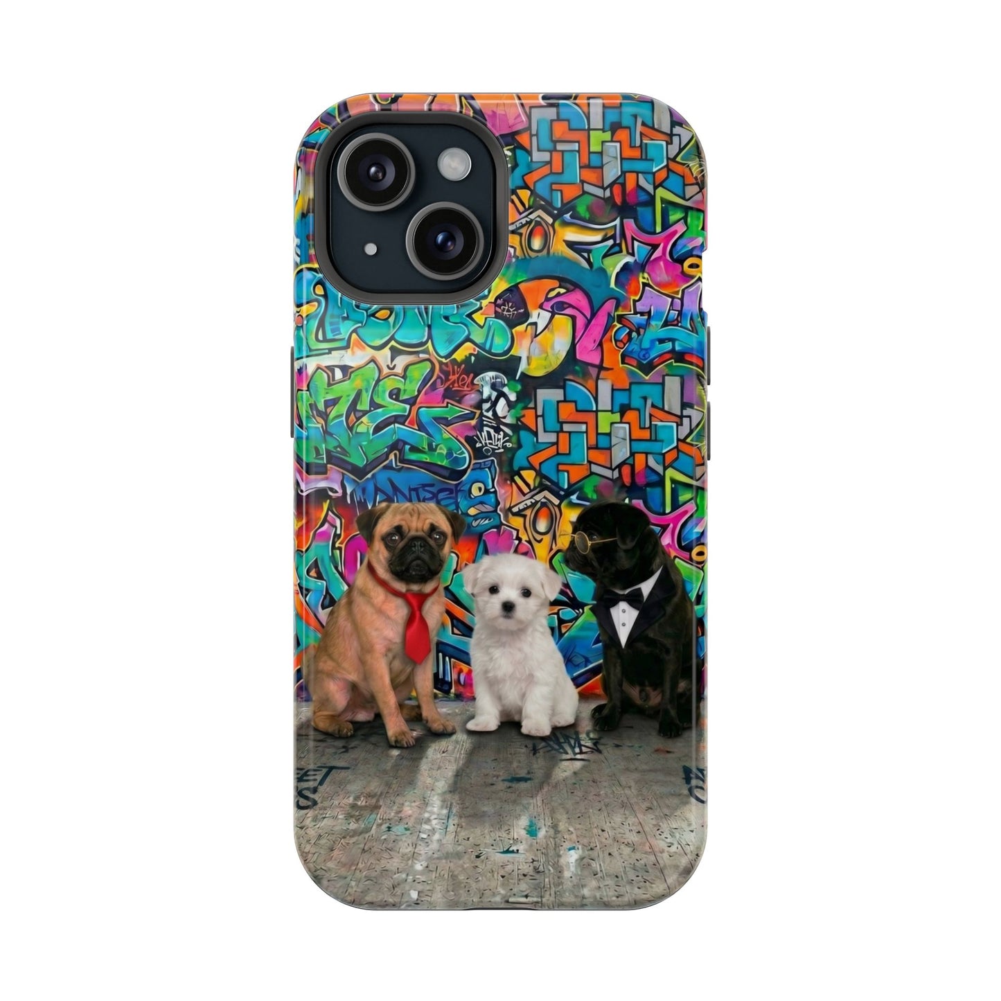 Puppy Squad Graffiti Phone Case — Impact-Resistant Protective Case