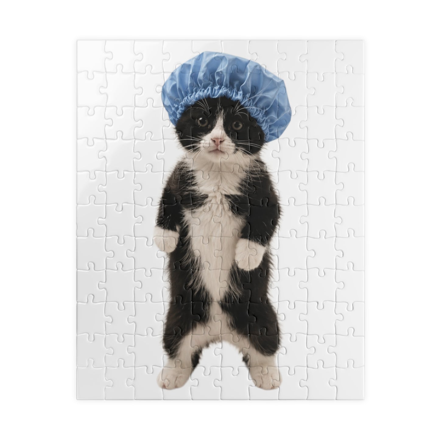 Cat in Shower Cap Jigsaw Puzzle