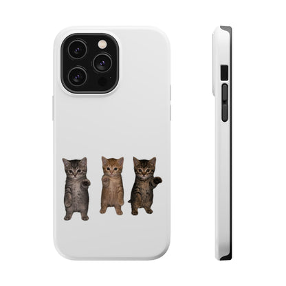 Cute Standing Trio Kittens Dancing Magnetic Impact-Resistant Phone Case