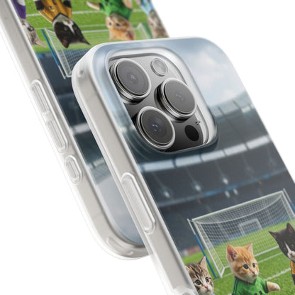 Cute Soccer Cats Phone Case — Kawaii Football Kit iPhone Cover