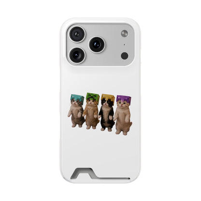 Minecraft Kittens Cat Phone Case with Card Holder