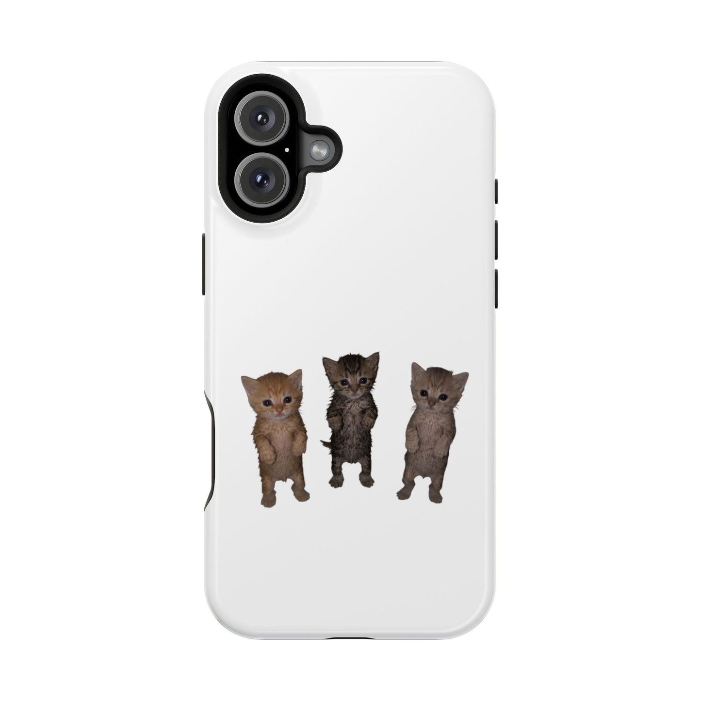 Cute Standing Kittens Magnetic Impact-Resistant Phone Case