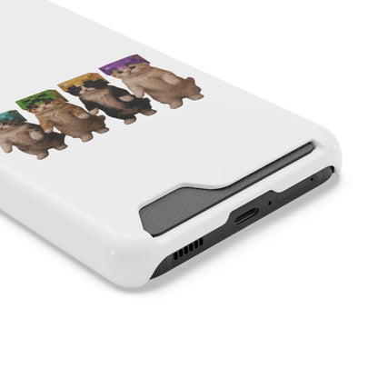 Minecraft Kittens Cat Phone Case with Card Holder
