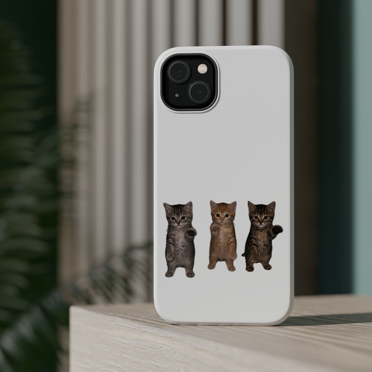 Cute Standing Trio Kittens Dancing Magnetic Impact-Resistant Phone Case