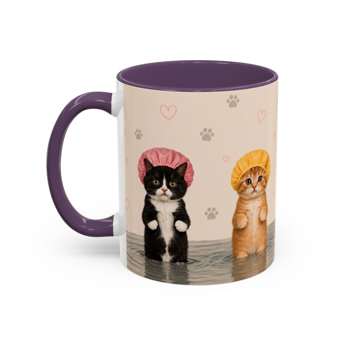 Cute Kittens in Shower Caps Accent Coffee Mug – 11/15oz