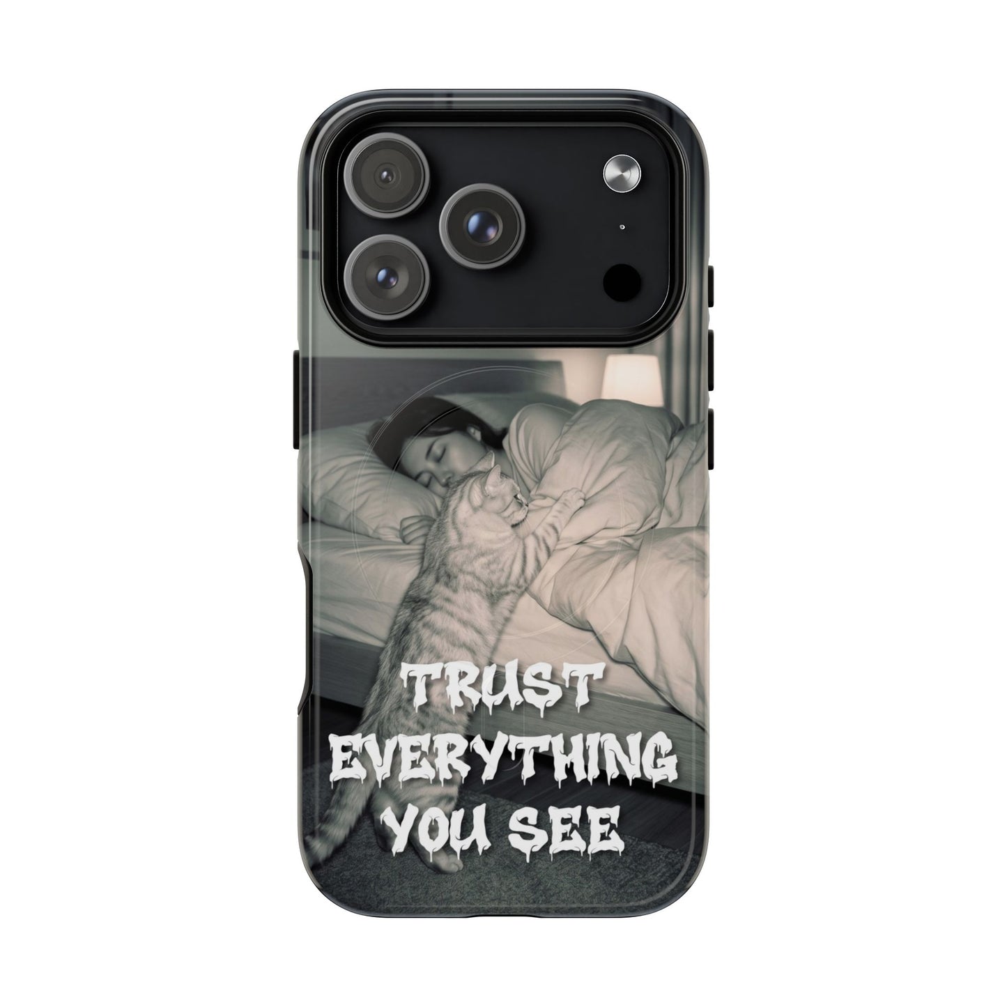 Phone Case ‘Trust Everything You See’ Surreal Sleep Graphic Tough Magnetic Case