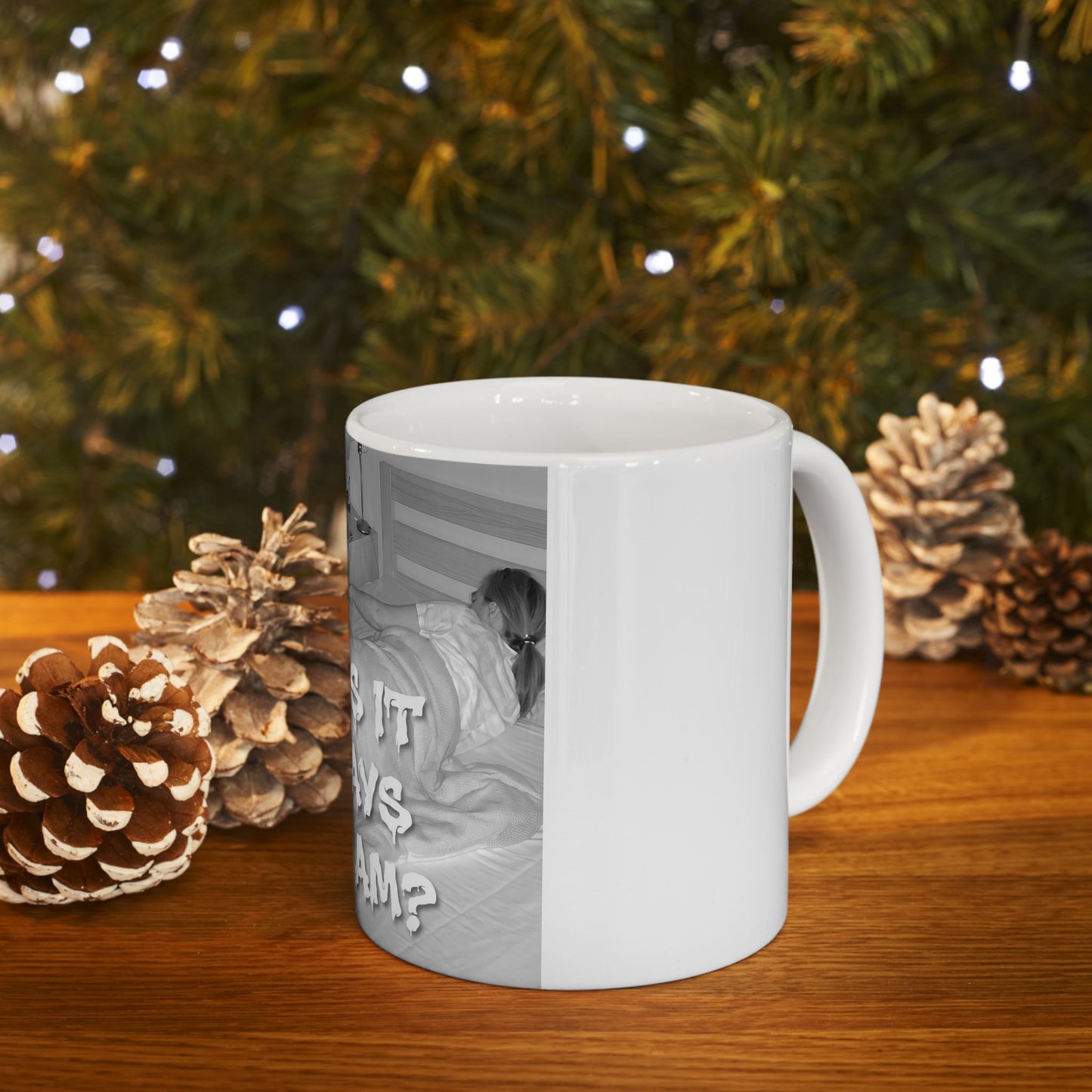 Why Is It Always At 2 AM? Cat Coffee Mug Funny Nighttime Pet Lover Gift