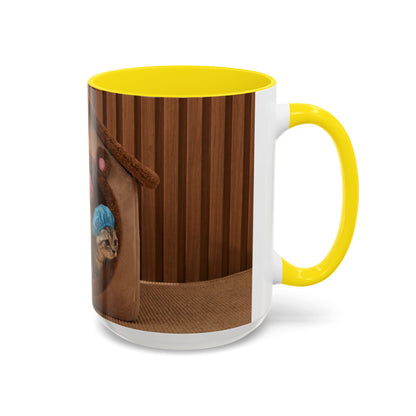 Cute Kittens in Shower Caps Accent Coffee Mug — Pink Interior 11/15oz