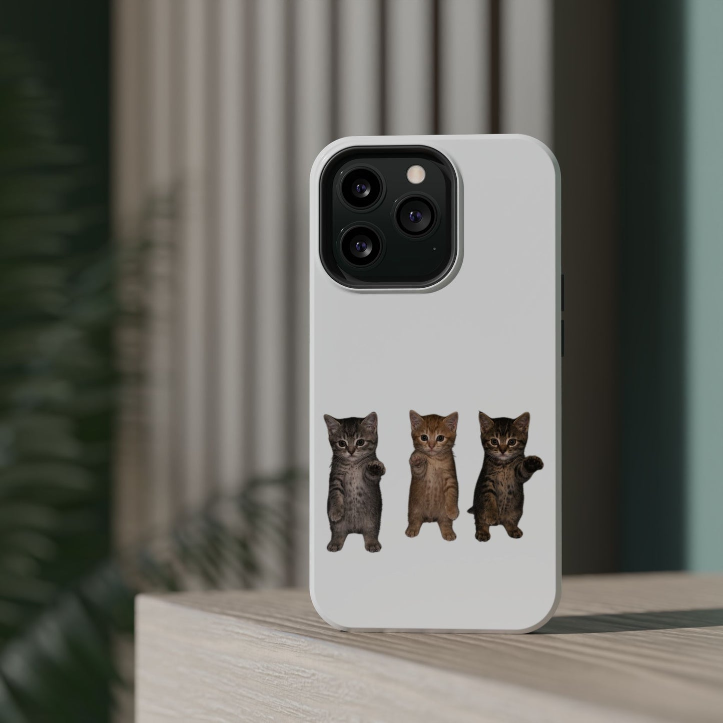 Cute Standing Trio Kittens Dancing Magnetic Impact-Resistant Phone Case