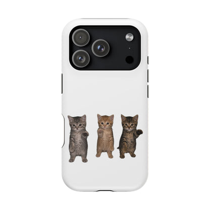 Cute Standing Trio Kittens Dancing Magnetic Impact-Resistant Phone Case
