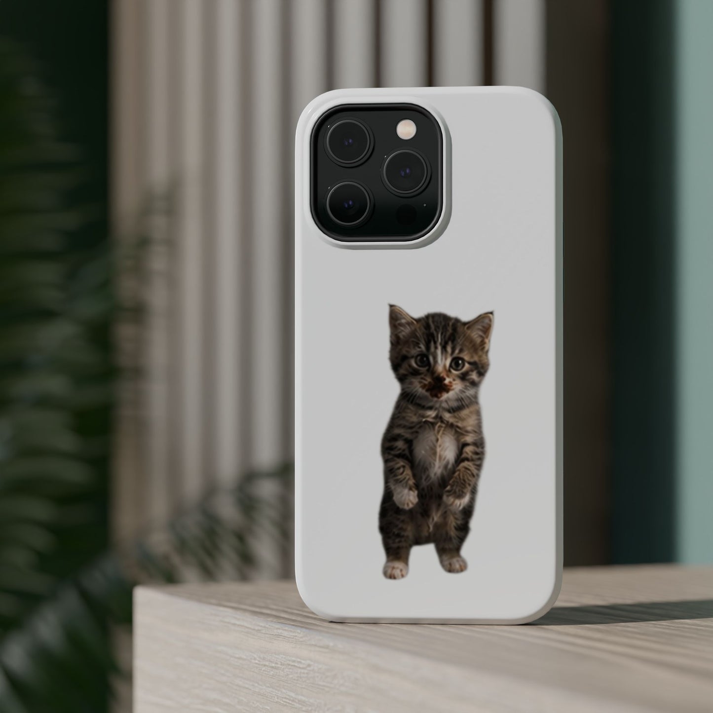 Cute Standing Kitten Magnetic Impact-Resistant Phone Case