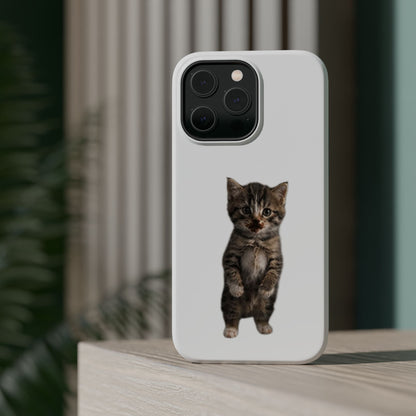 Cute Standing Kitten Magnetic Impact-Resistant Phone Case