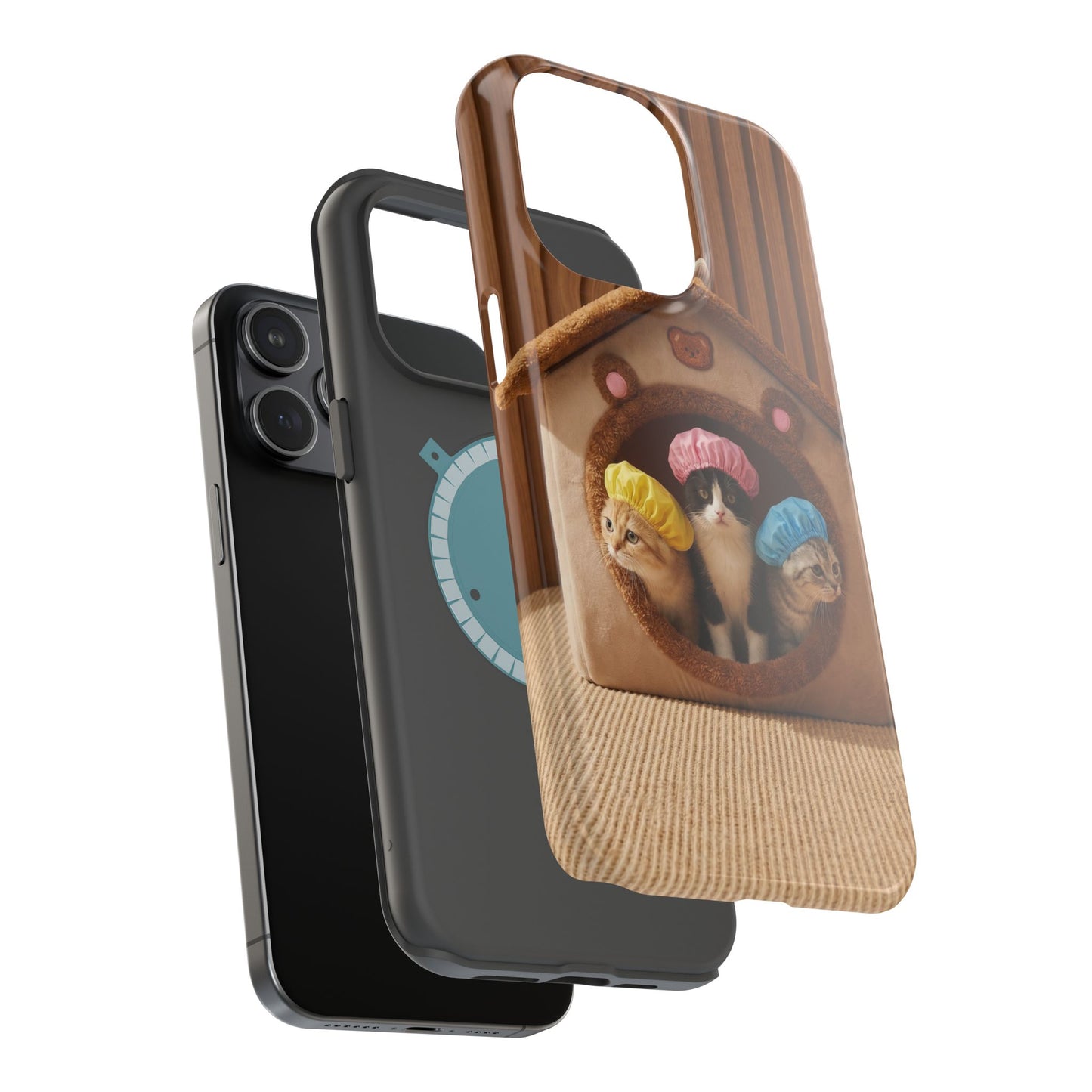 Cute Kittens in Cozy House Phone Case — Magnetic Impact-Resistant Case