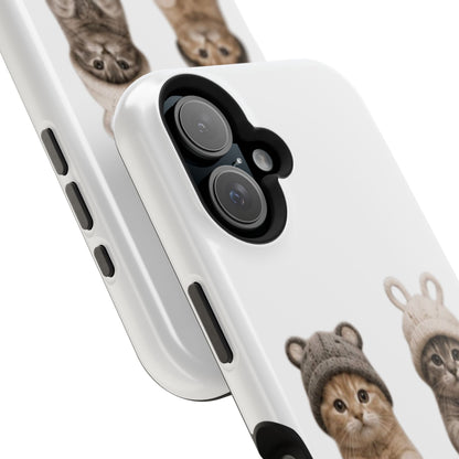 Cute Kittens in Hats Magnetic Impact Phone Case